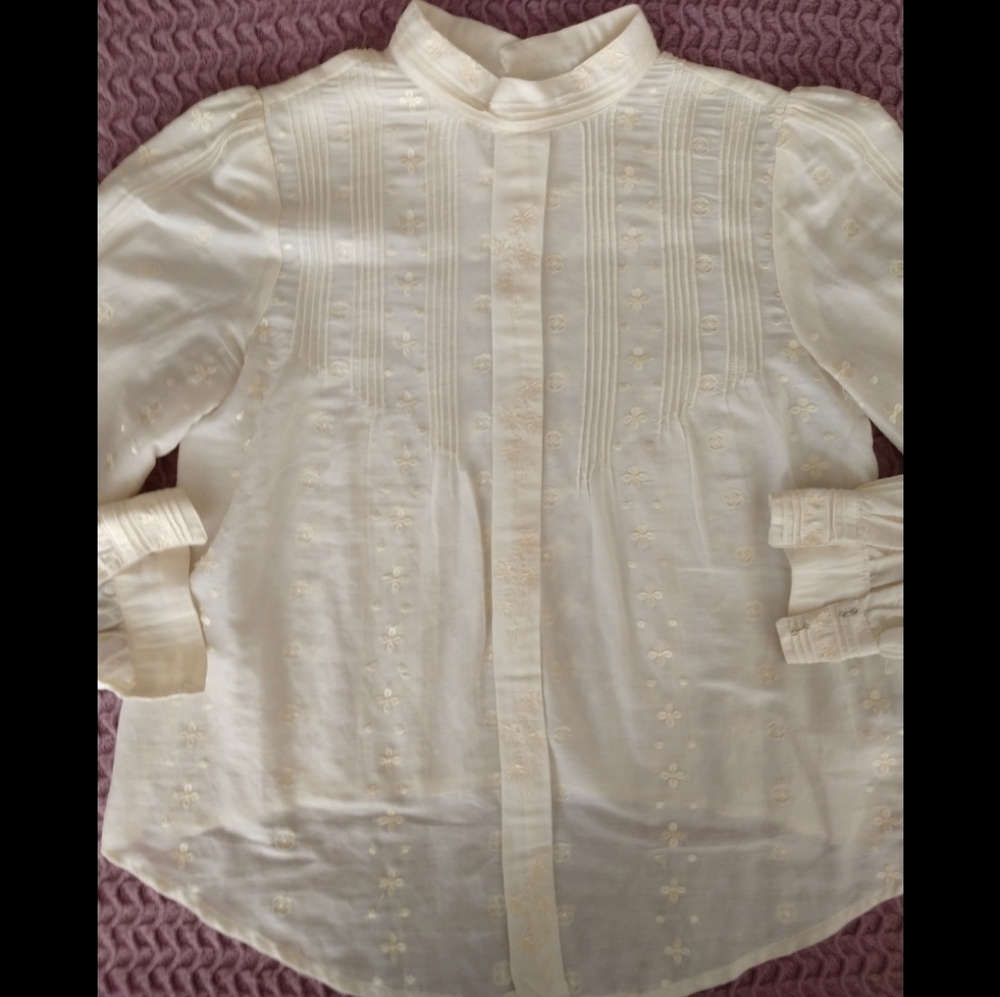 Kimchi Blue Delicate Cream Blouse, XS